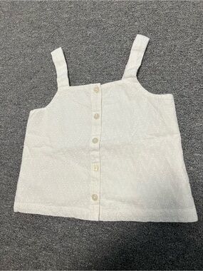 Target Girl’s White Eyelet Button-Front Tank Top